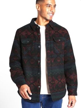 Jachs New York Men's Geometric Sherpa Jacket Large